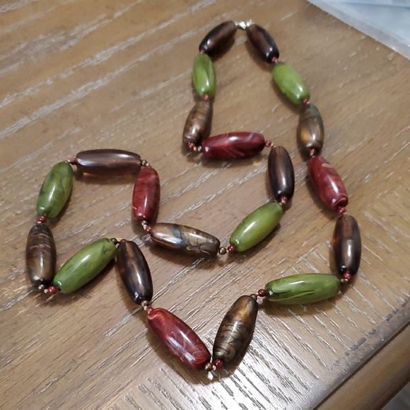 Elegant Multicolor long multi color Beaded Necklace - Picture 1 of 2